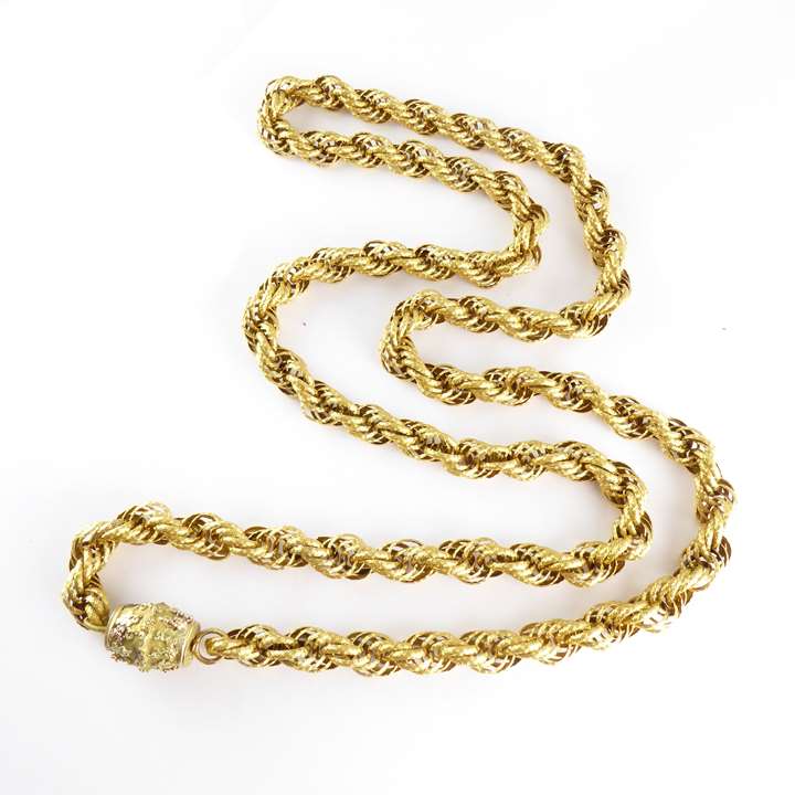 Early 19th century gold chain of rope twist design, English c.1820,